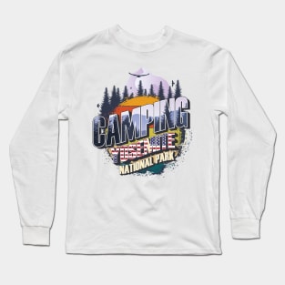 Camping Yosemite National Park Vintage USA Best gift for campers Adventure outdoor Long Sleeve T-Shirt